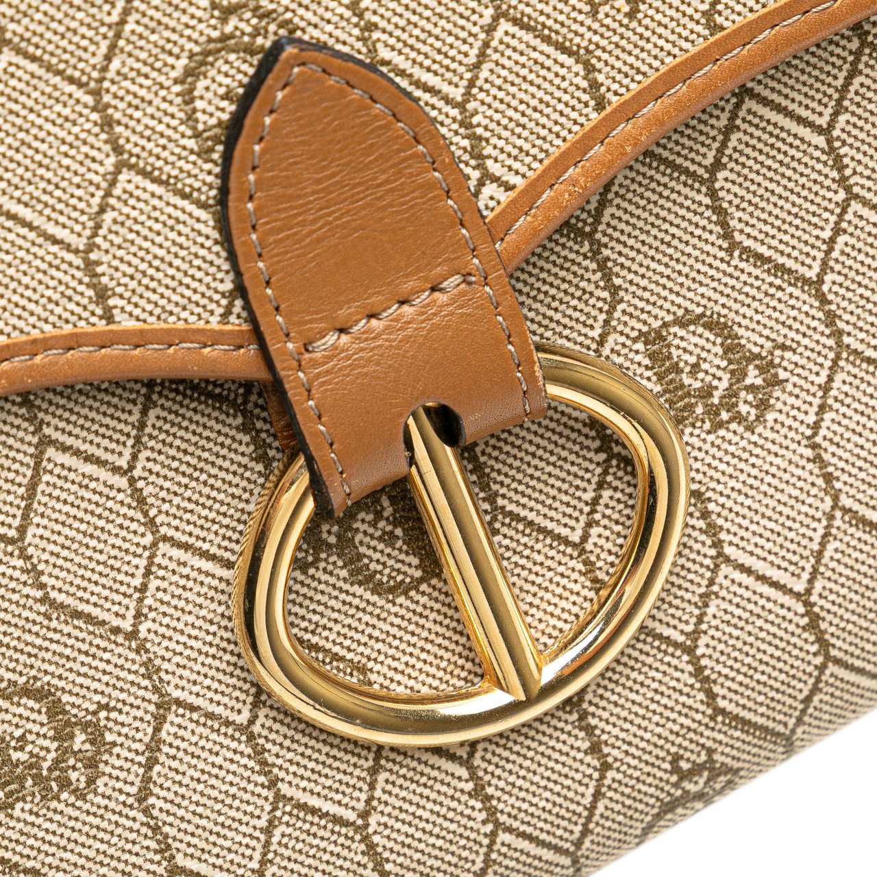 Dior Honeycomb Coated Canvas Crossbody Bruin