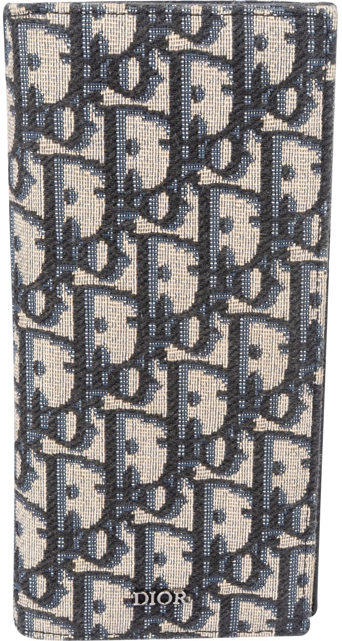 Dior Christian Dior Trotter Monogram Vertical Wallet Zwart