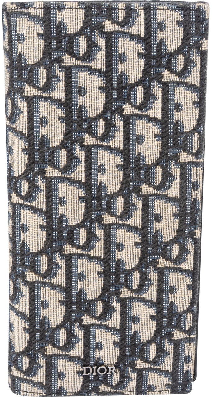 Dior Christian Dior Trotter Monogram Vertical Wallet Zwart