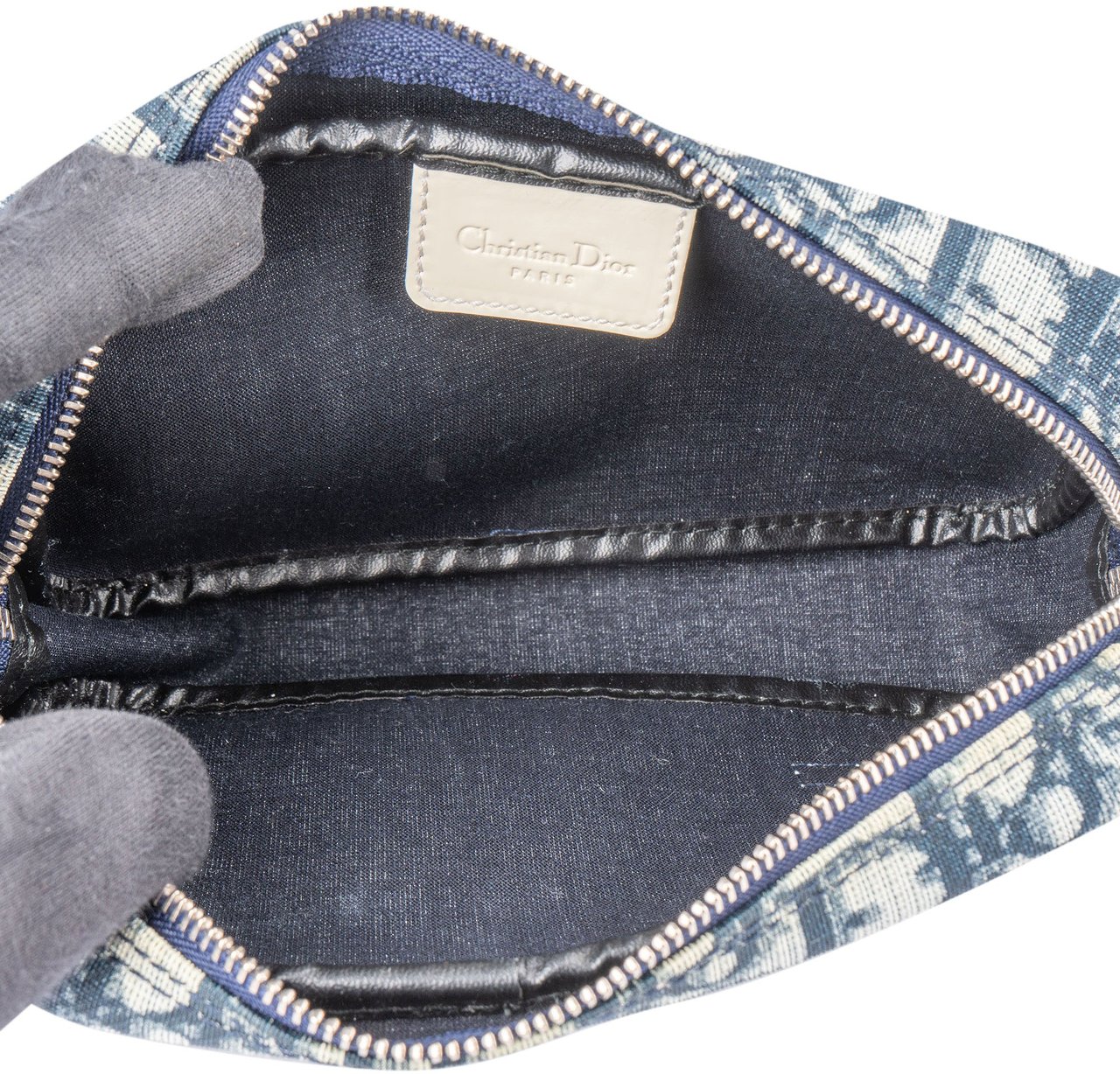 Dior Christian Dior Trotter Monogram No. 1 Clutch Blauw