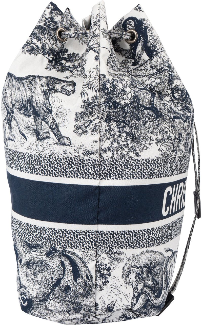 Dior Christian Dior Toile De Jouy Pouch Bag Wit