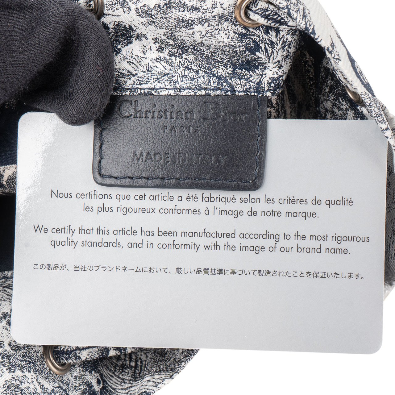 Dior Christian Dior Toile De Jouy Pouch Bag Wit