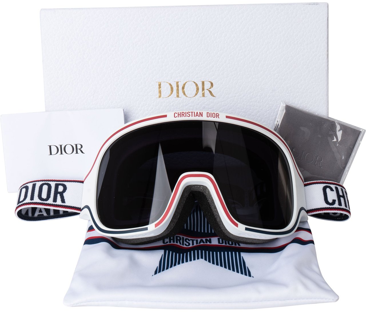 Dior Christian Dior White DiorAlps Ski Goggles Wit