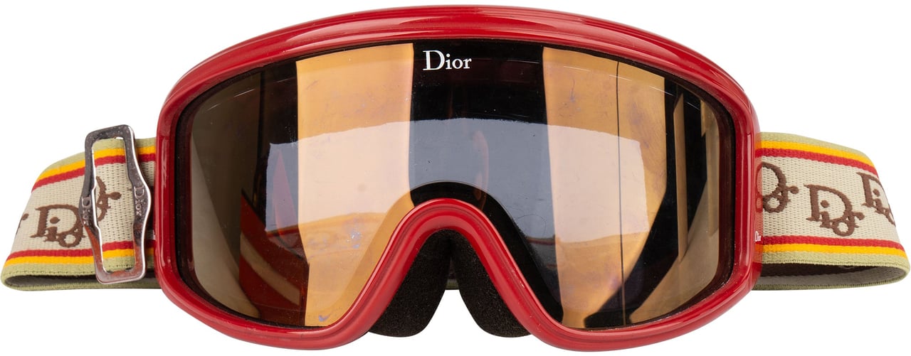 Dior Christian Dior Vintage Raffia DiorAlps Goggles Rood
