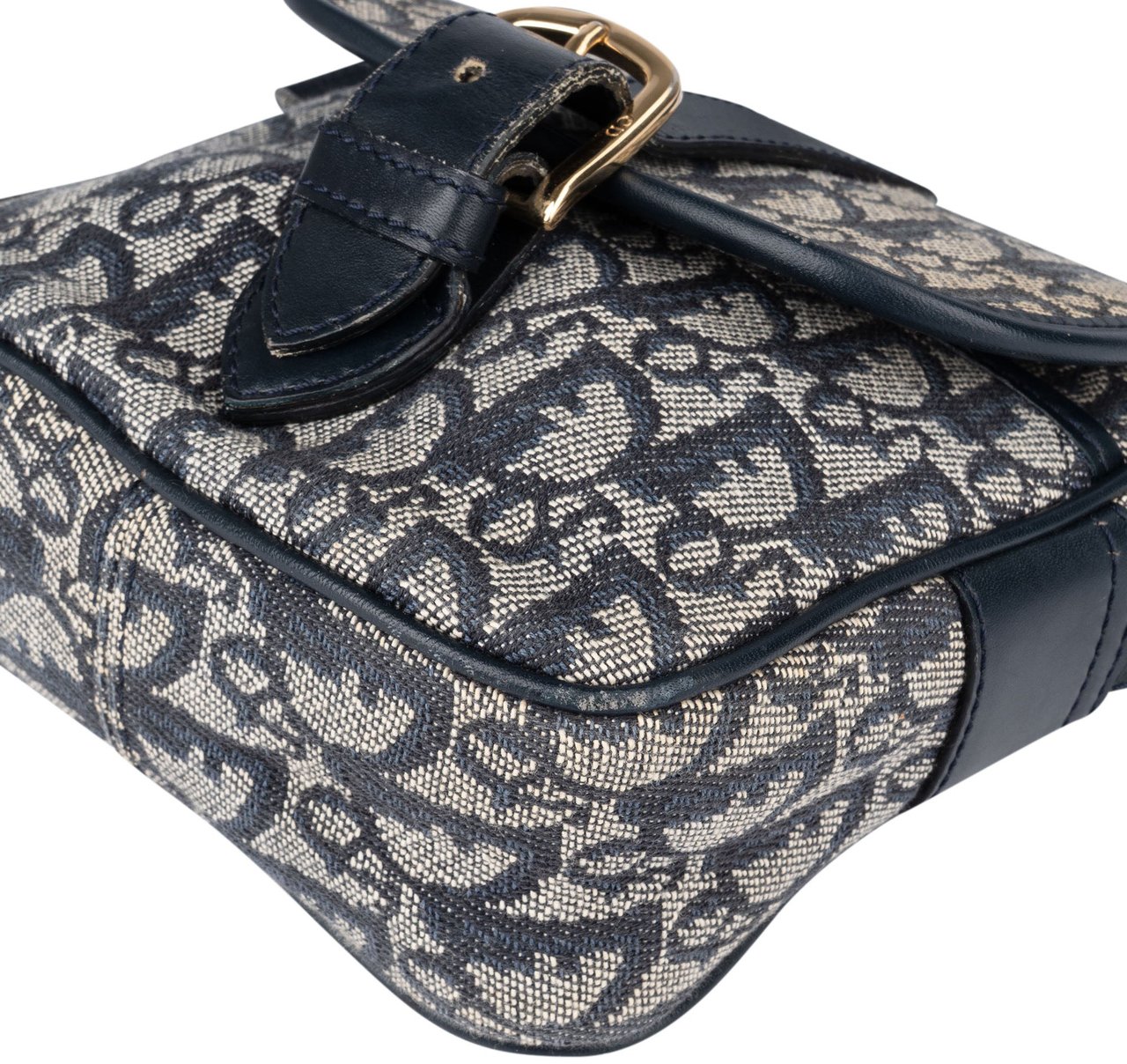 Dior Christian Dior Trotter Monogram Crossbody Bag Blauw