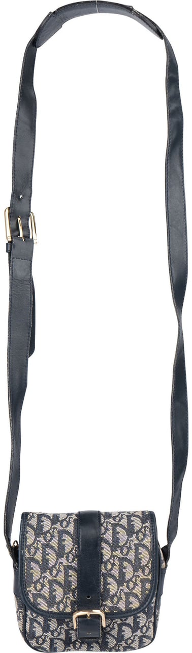 Dior Christian Dior Trotter Monogram Crossbody Bag Blauw