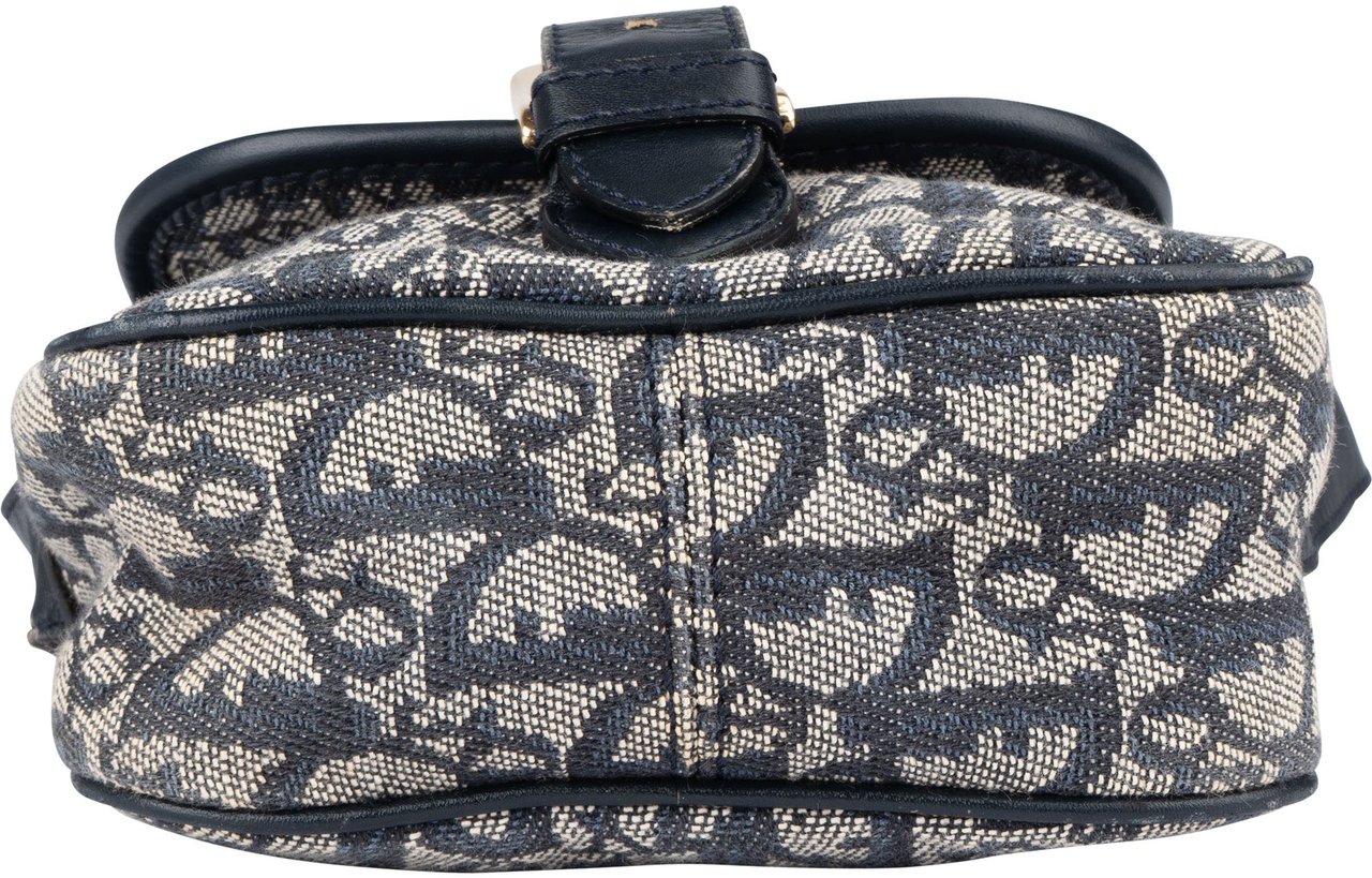 Dior Christian Dior Trotter Monogram Crossbody Bag Blauw