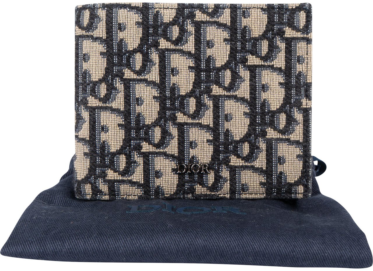 Dior Christian Dior Trotter Monogram Wallet Zwart