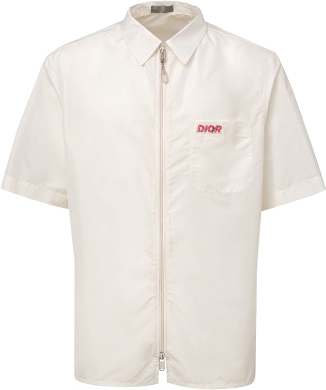 Dior White Polyester Shortsleeve Shirt Wit