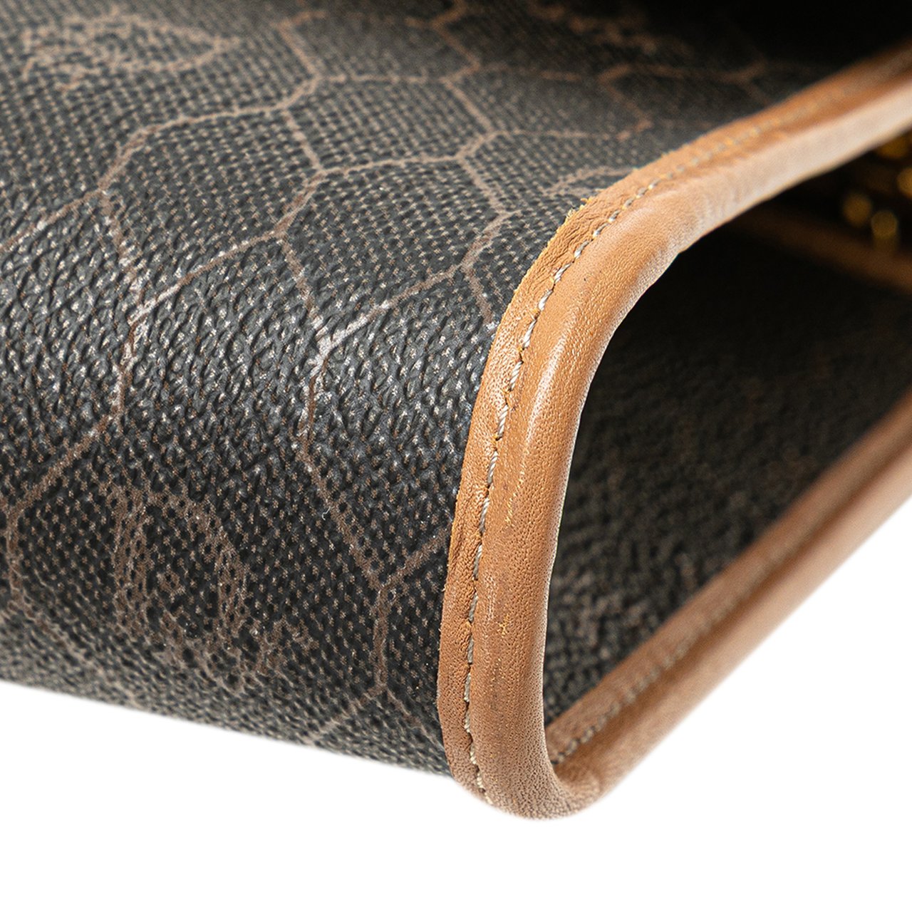 Dior Honeycomb Coated Canvas Chain Shoulder Bag Zwart