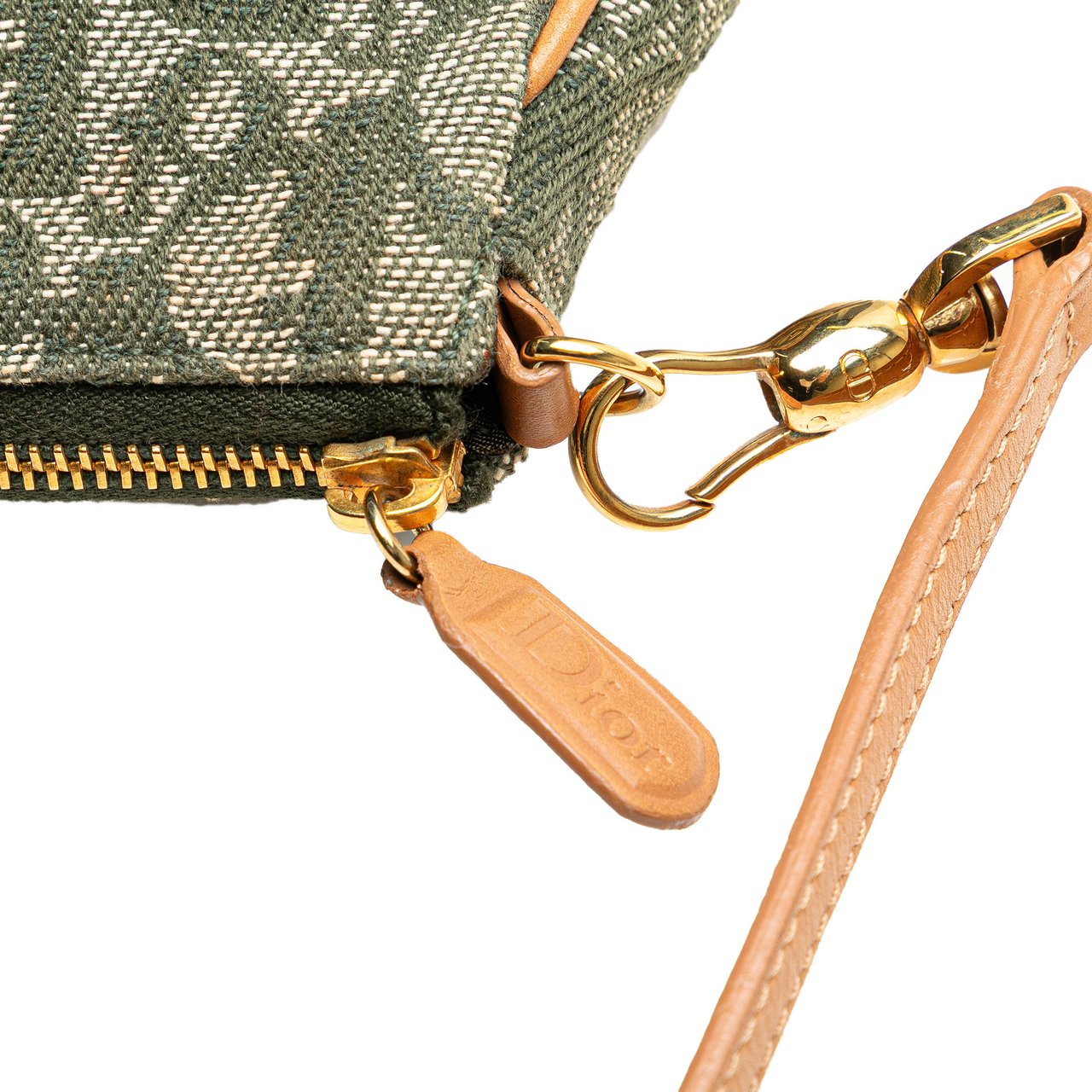 Dior Mini Diorissimo Canvas Saddle Pochette Groen