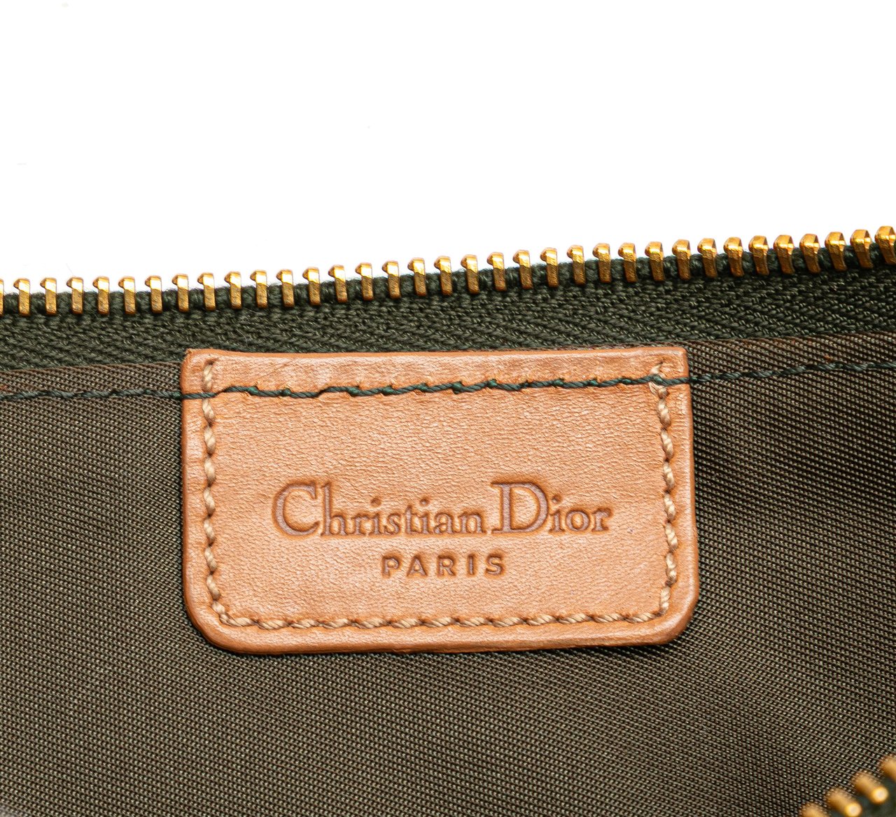 Dior Mini Diorissimo Canvas Saddle Pochette Groen