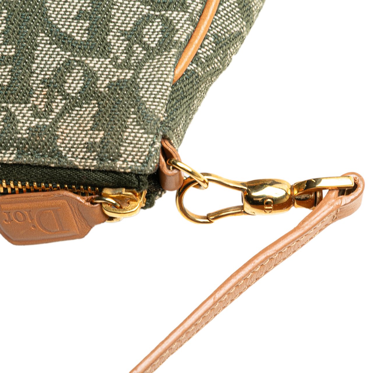 Dior Mini Diorissimo Canvas Saddle Pochette Groen