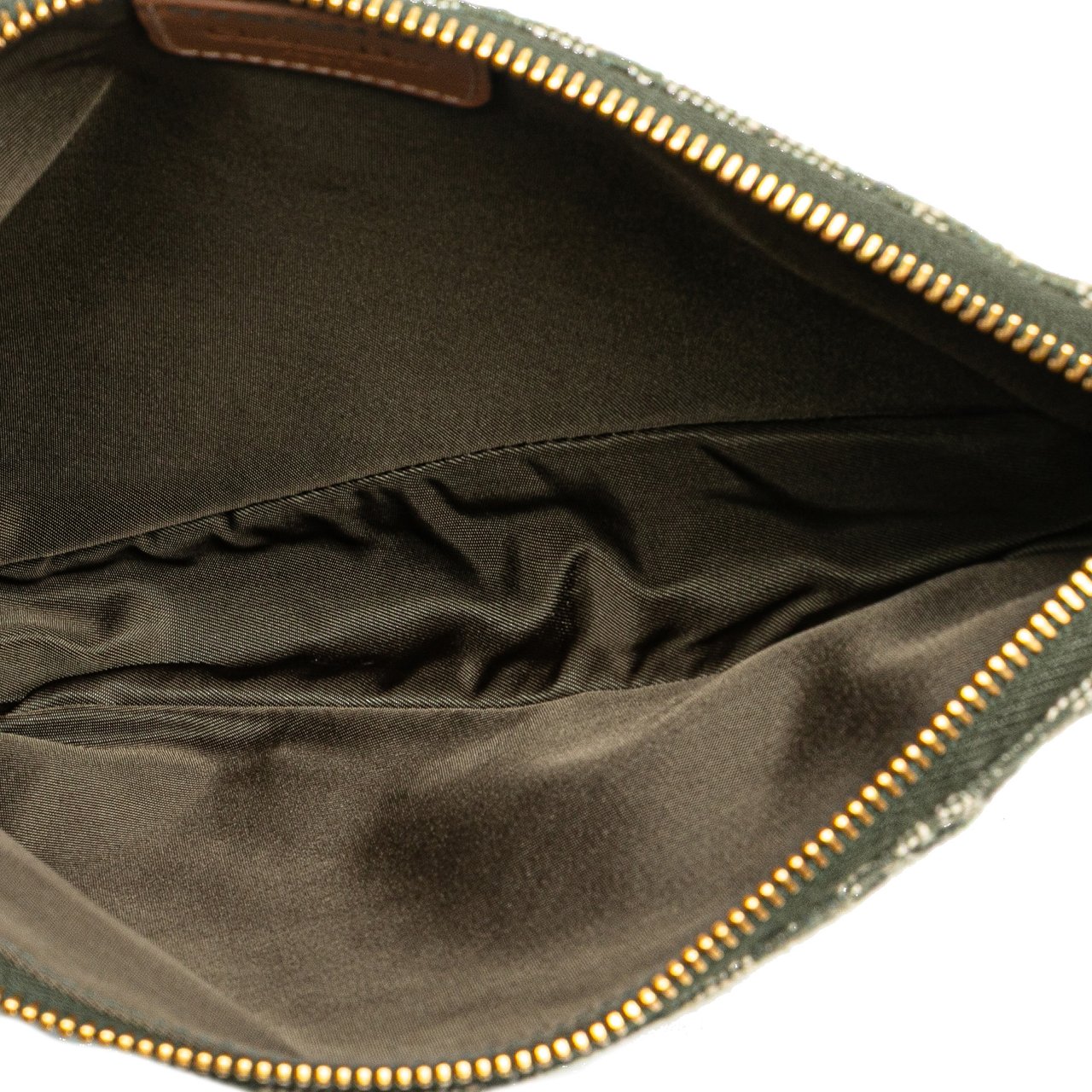 Dior Mini Diorissimo Canvas Saddle Pochette Groen