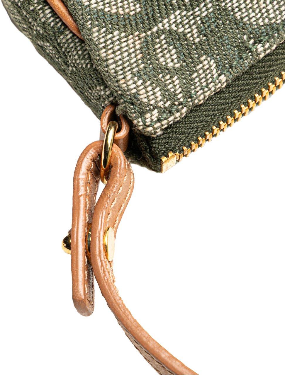 Dior Mini Diorissimo Canvas Saddle Pochette Groen