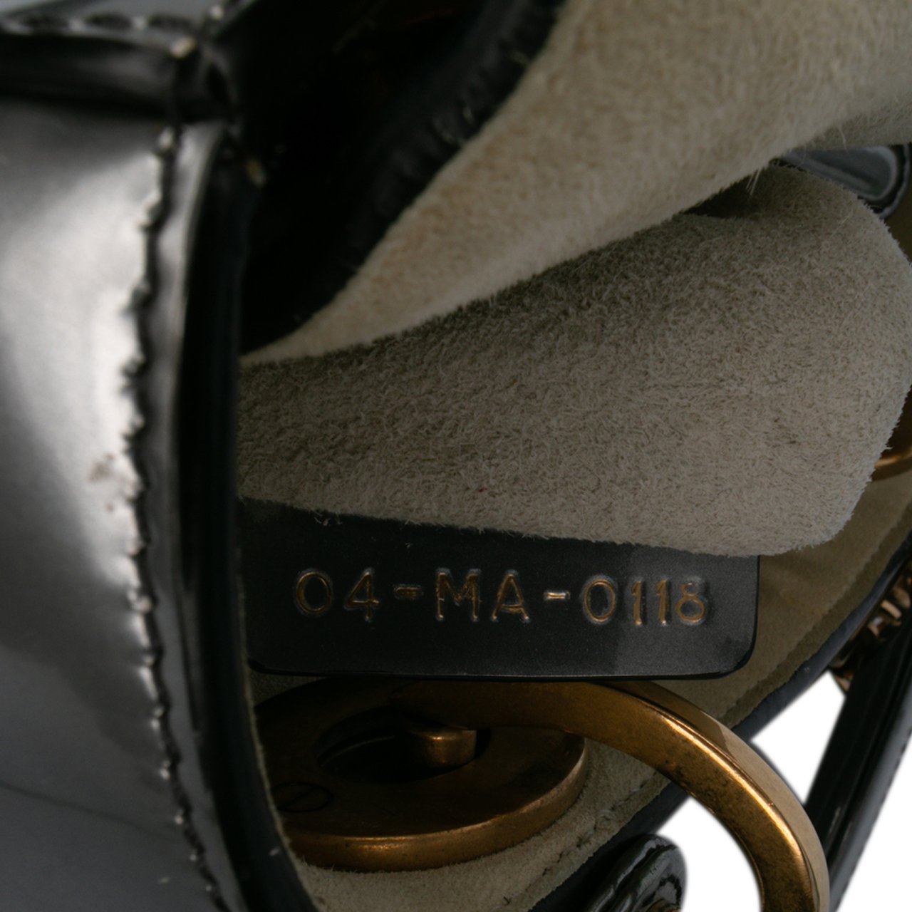 Dior Mini Metallic Glazed Calfskin Lady Dior Zilver