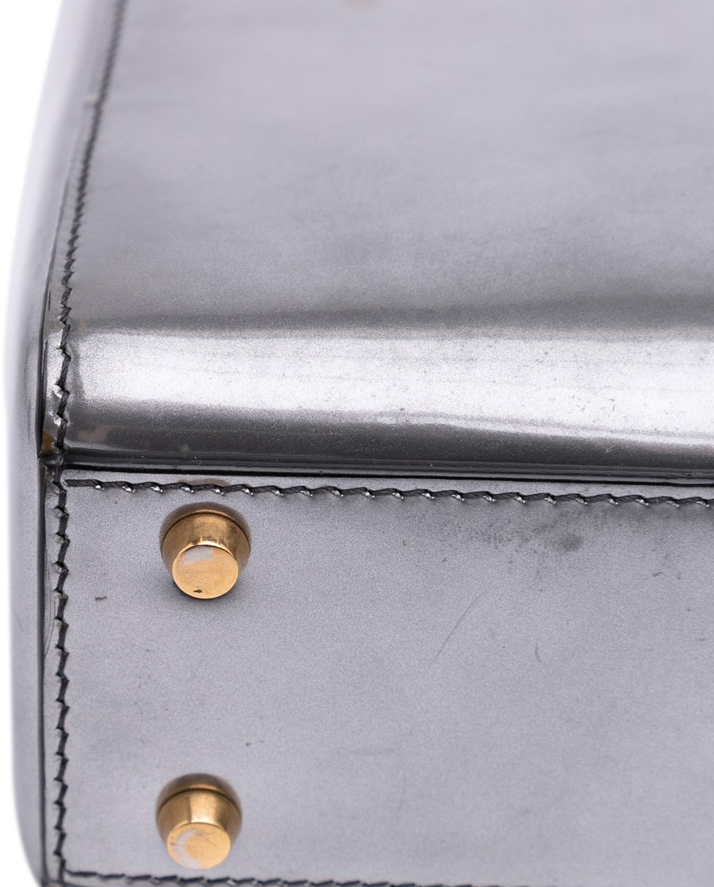 Dior Mini Metallic Glazed Calfskin Lady Dior Zilver