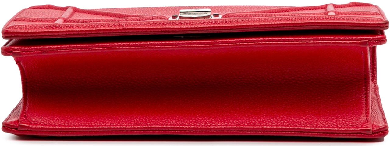 Dior Small Grained Calfskin Diorama Flap Rood