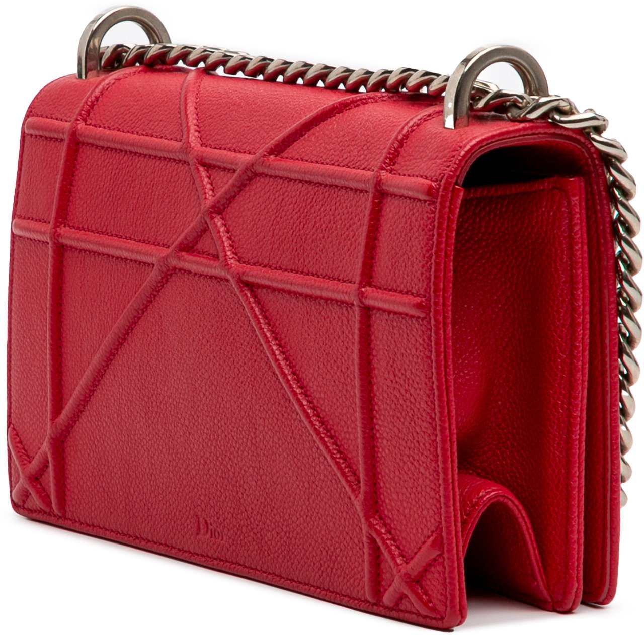 Dior Small Grained Calfskin Diorama Flap Rood