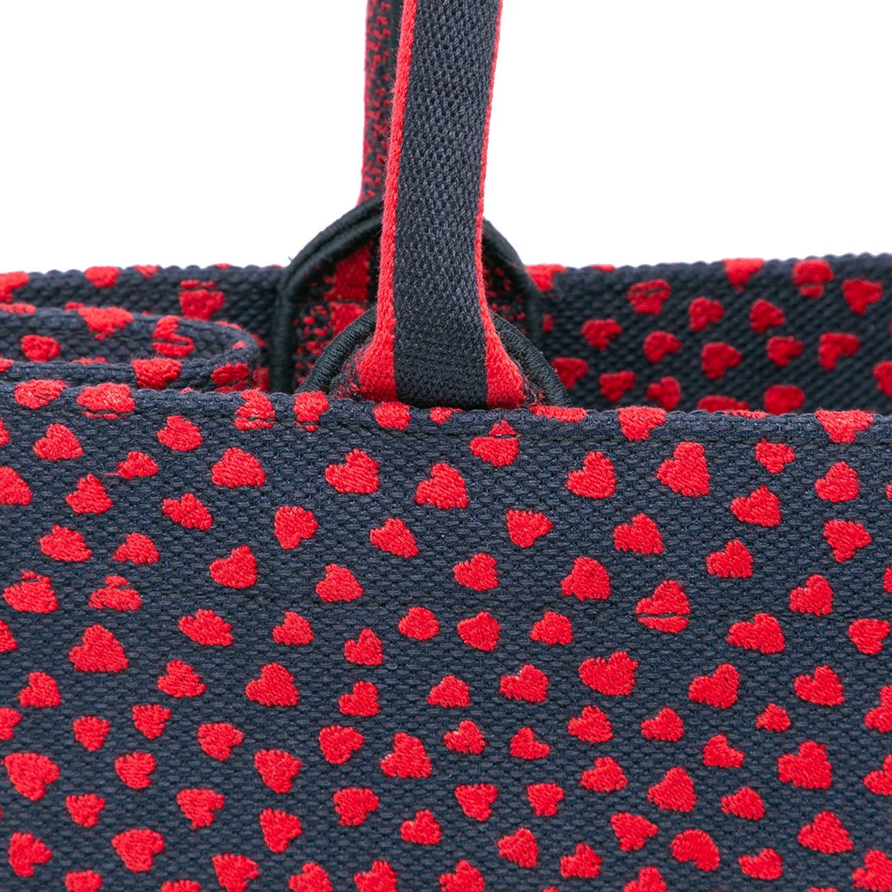 Dior Medium Canvas Pop Hearts I Love Paris Book Tote Rood