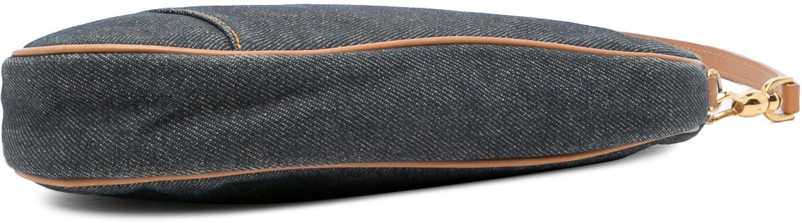 Dior Mini Denim Saddle Pochette Blauw
