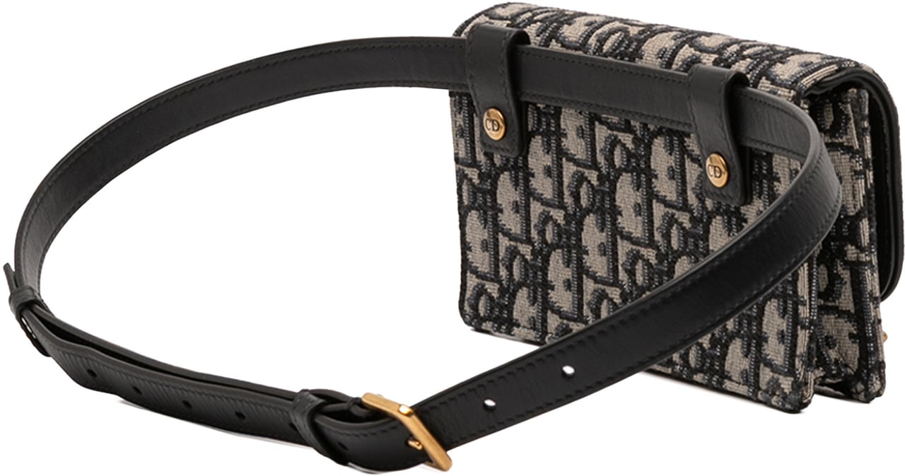 Dior Oblique Canvas Saddle Belt Bag Blauw