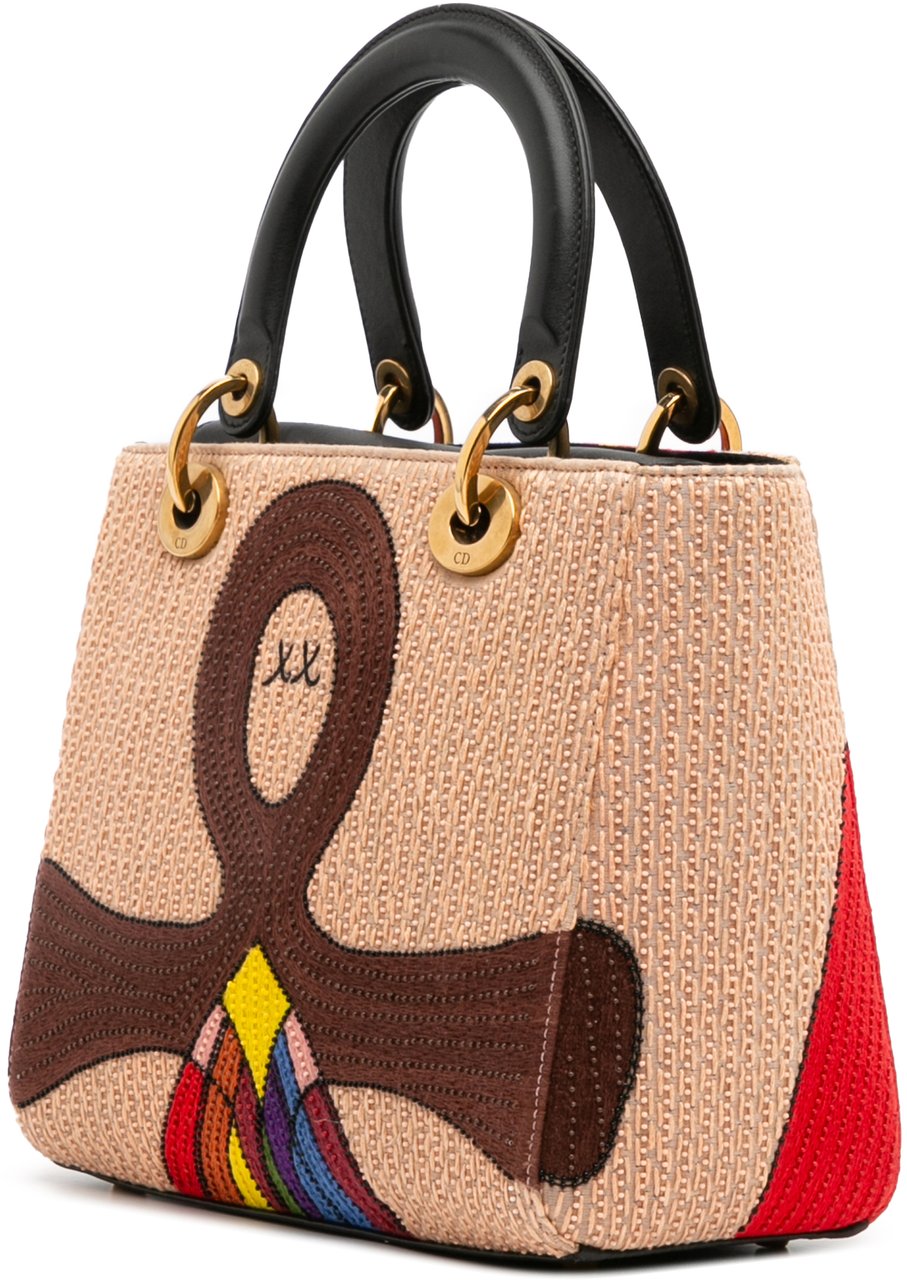 Dior Medium Calfskin Beaded and Embroidered Tarot Judgment Lady Dior Divers