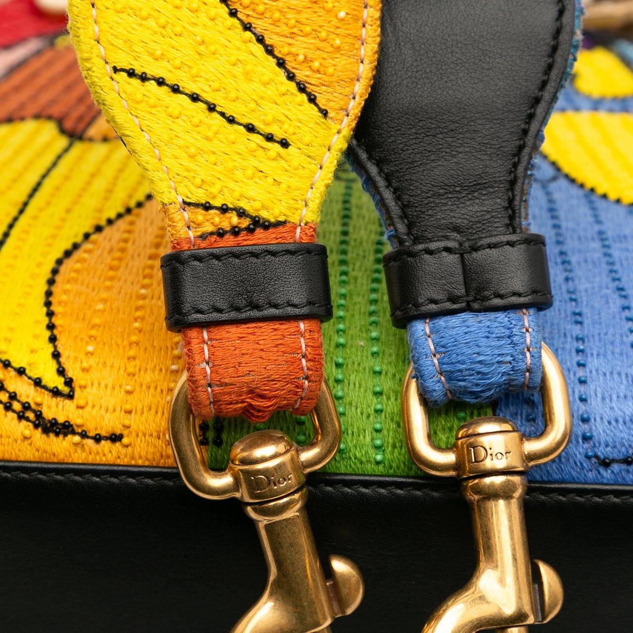 Dior Medium Calfskin Beaded and Embroidered Tarot Judgment Lady Dior Divers