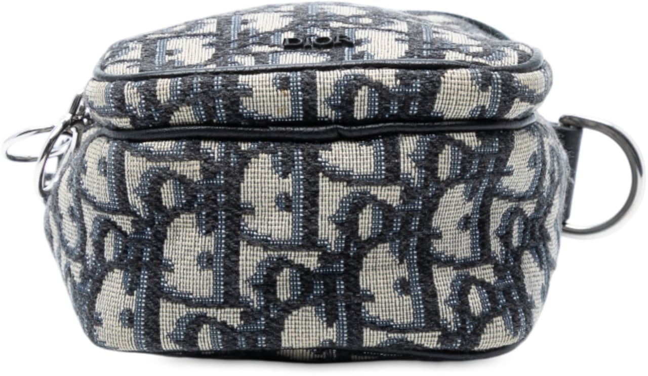 Dior Micro Oblique Canvas Rider Pouch Blauw