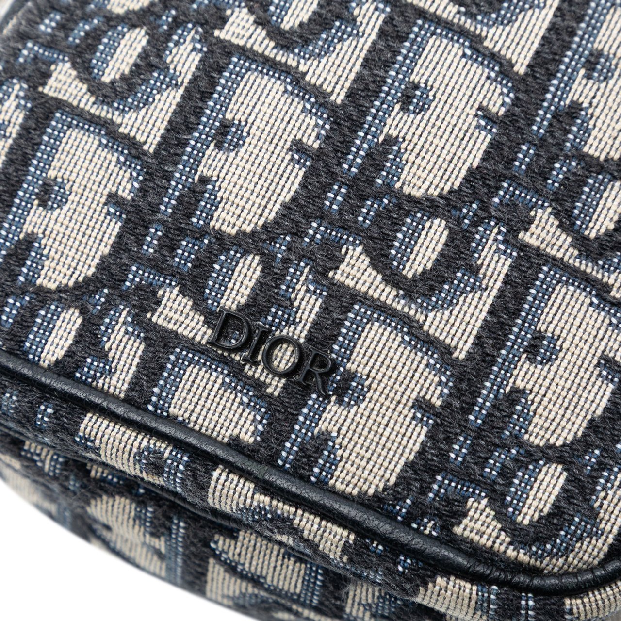 Dior Micro Oblique Canvas Rider Pouch Blauw