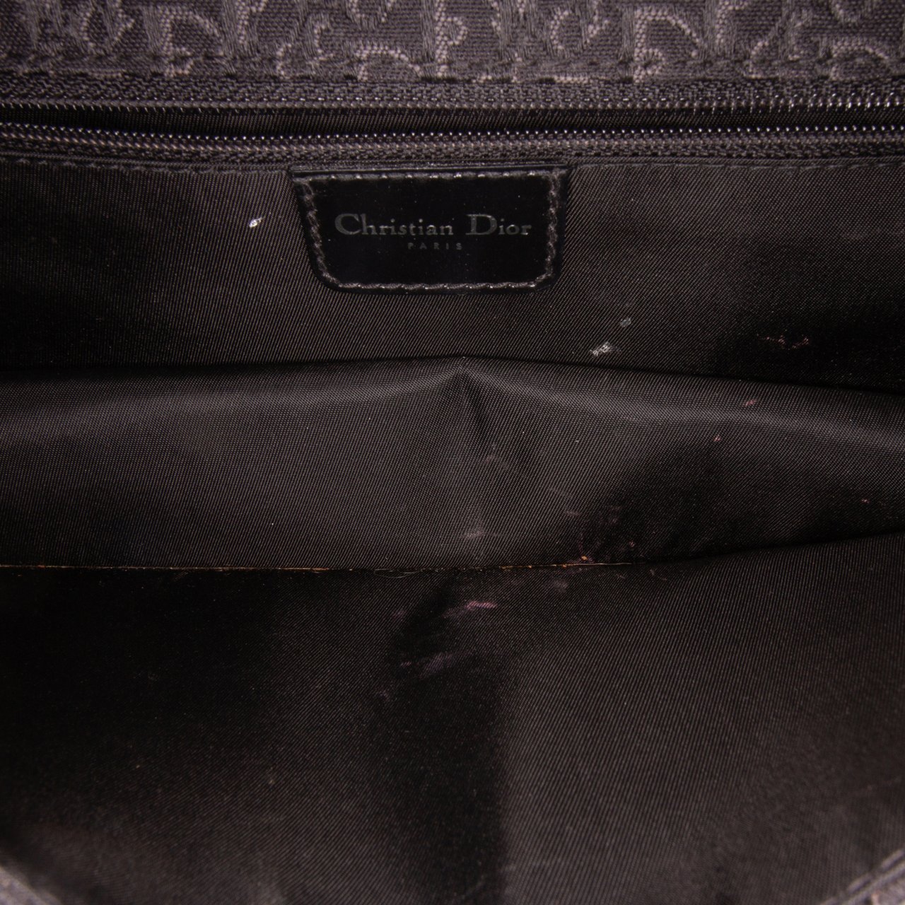 Dior Leather D'Trick Brogue Spectator Bag Zwart