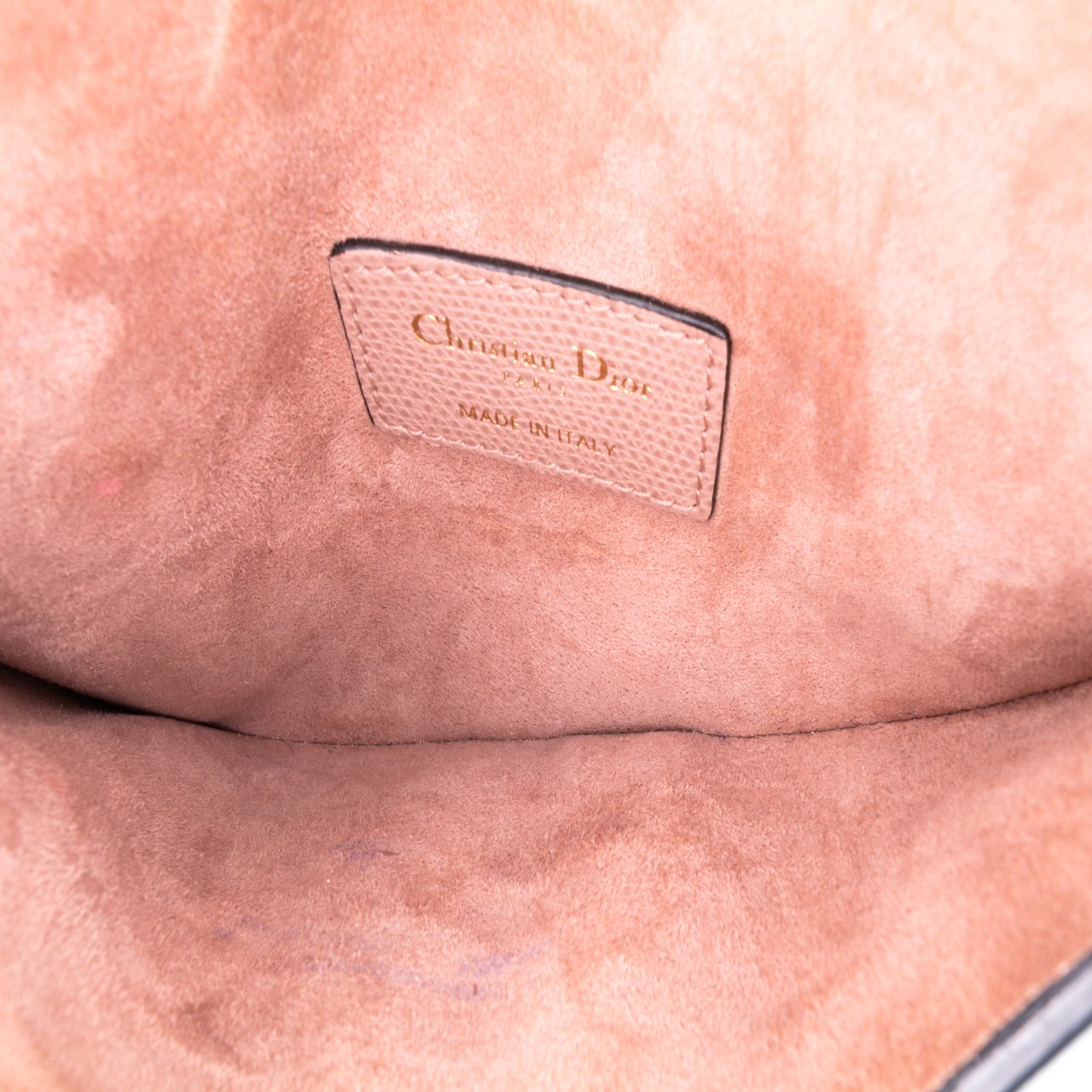 Dior Grained Calfskin Saddle Belt Bag Roze