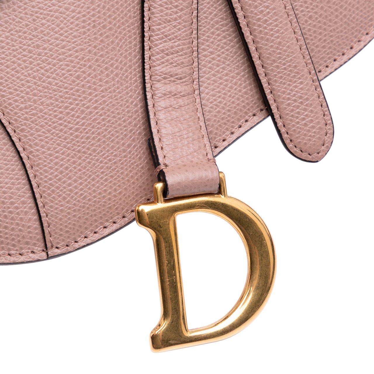 Dior Grained Calfskin Saddle Belt Bag Roze
