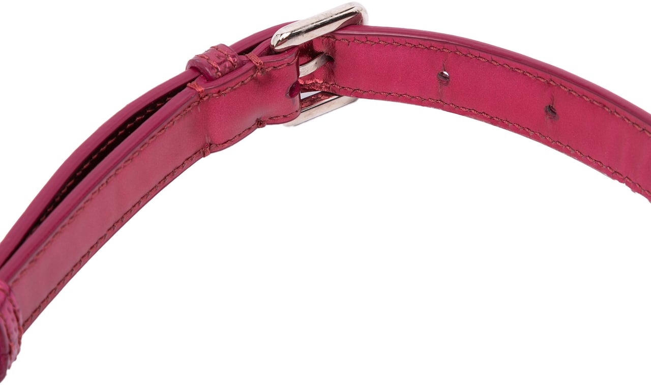 Dior Medium Metallic Patent Microcannage Diorama Flap Roze