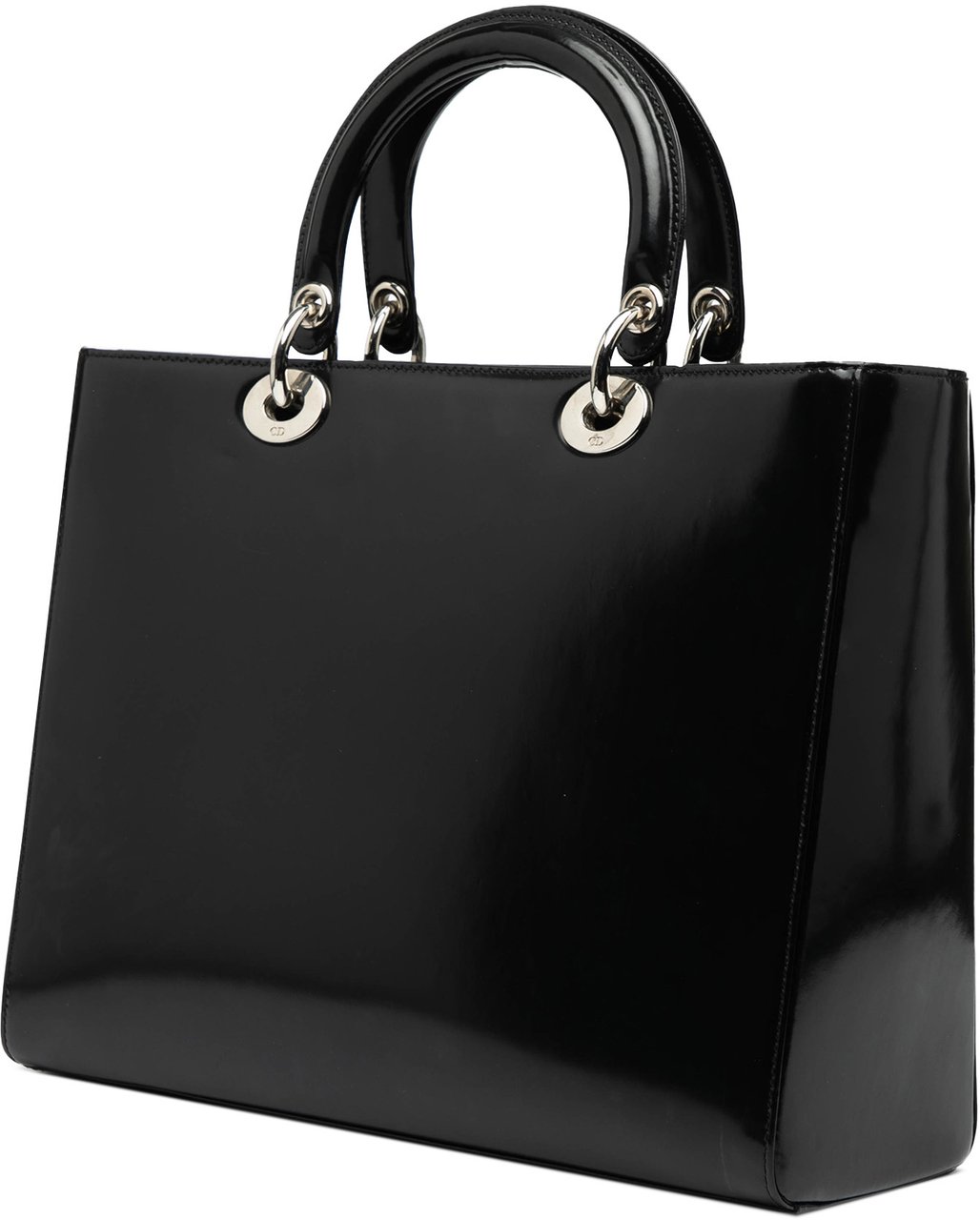 Dior Large Patent Lady Dior Zwart