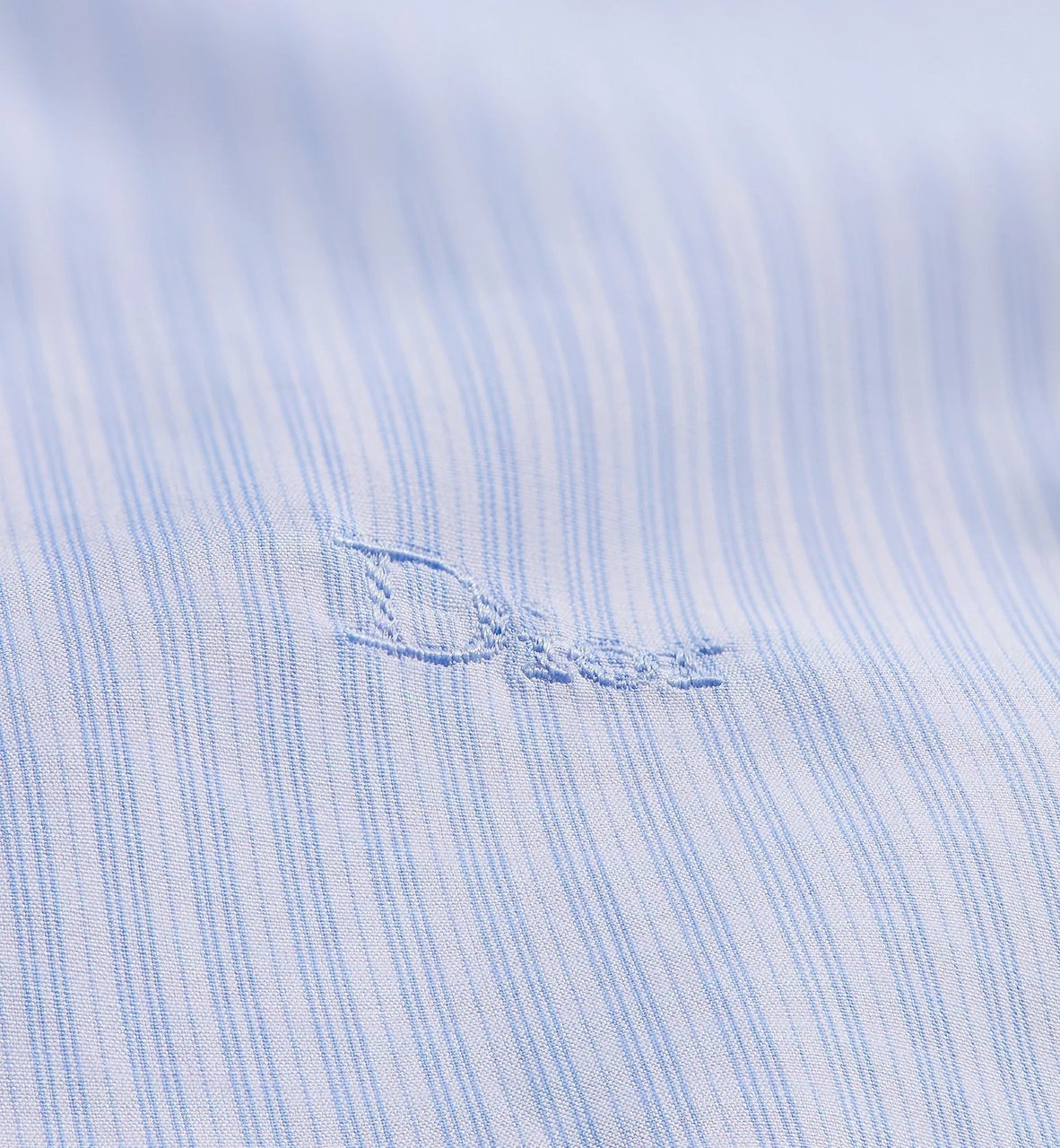 Dior Light Blue Striped Long-Sleeve Shirt Blauw