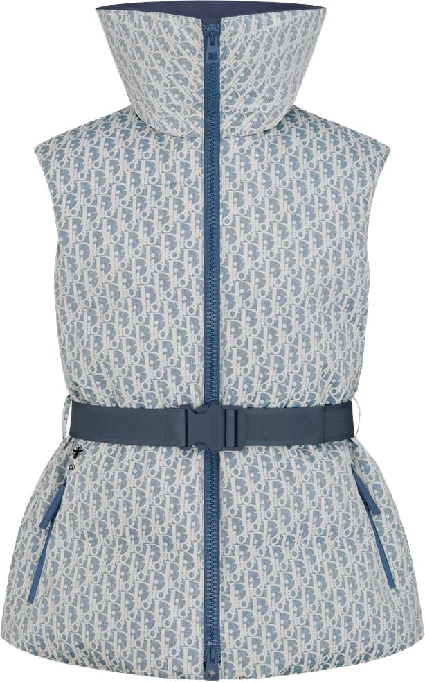 Dior Black High-Collared Sleeveless Belted Ski Gilet Wit