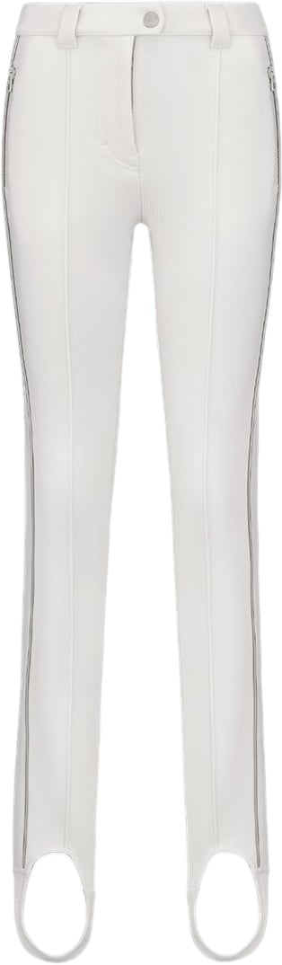 Dior White Slim-Fit Side Stripe Logo Pants Wit