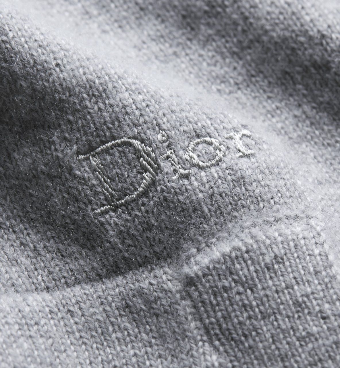Dior Minimalist Zip-Through Knit Top With Hood And Ribbed Cuffs Wit