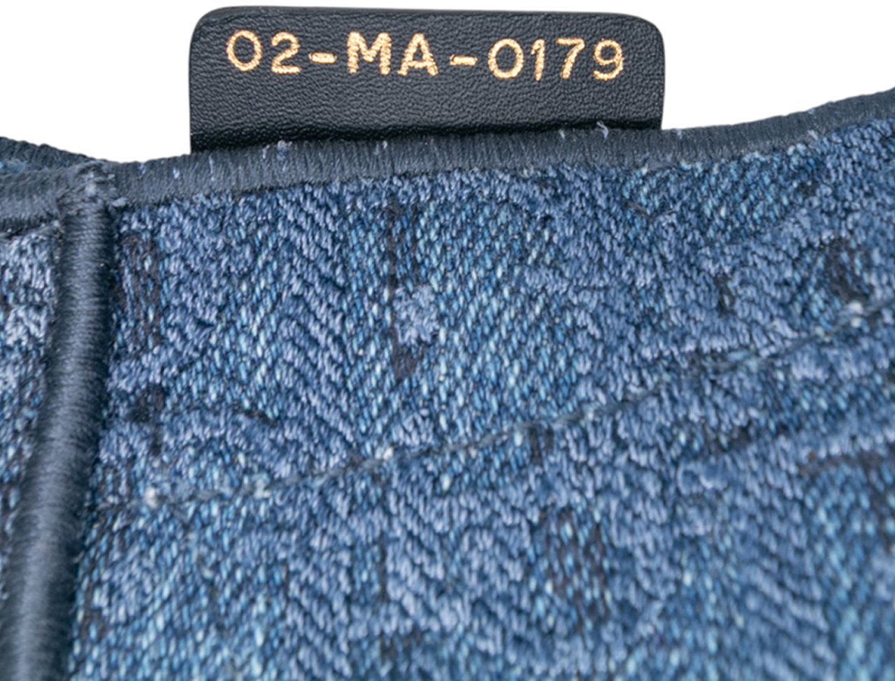 Dior Oblique Embroidered Denim Saddle Bag Blauw