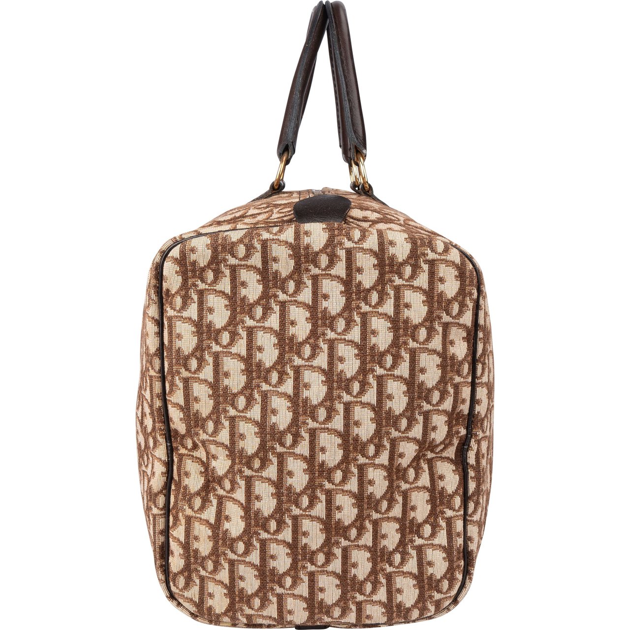 Dior Christian Dior Trotter Monogram Boston 40 Handbag Bruin