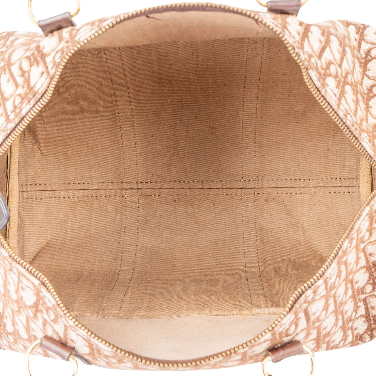 Dior Christian Dior Trotter Monogram Boston 40 Handbag Bruin