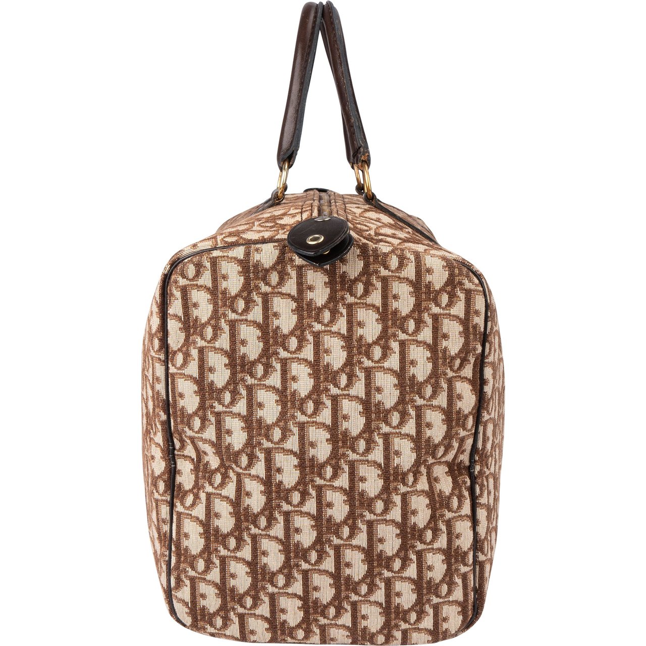 Dior Christian Dior Trotter Monogram Boston 40 Handbag Bruin