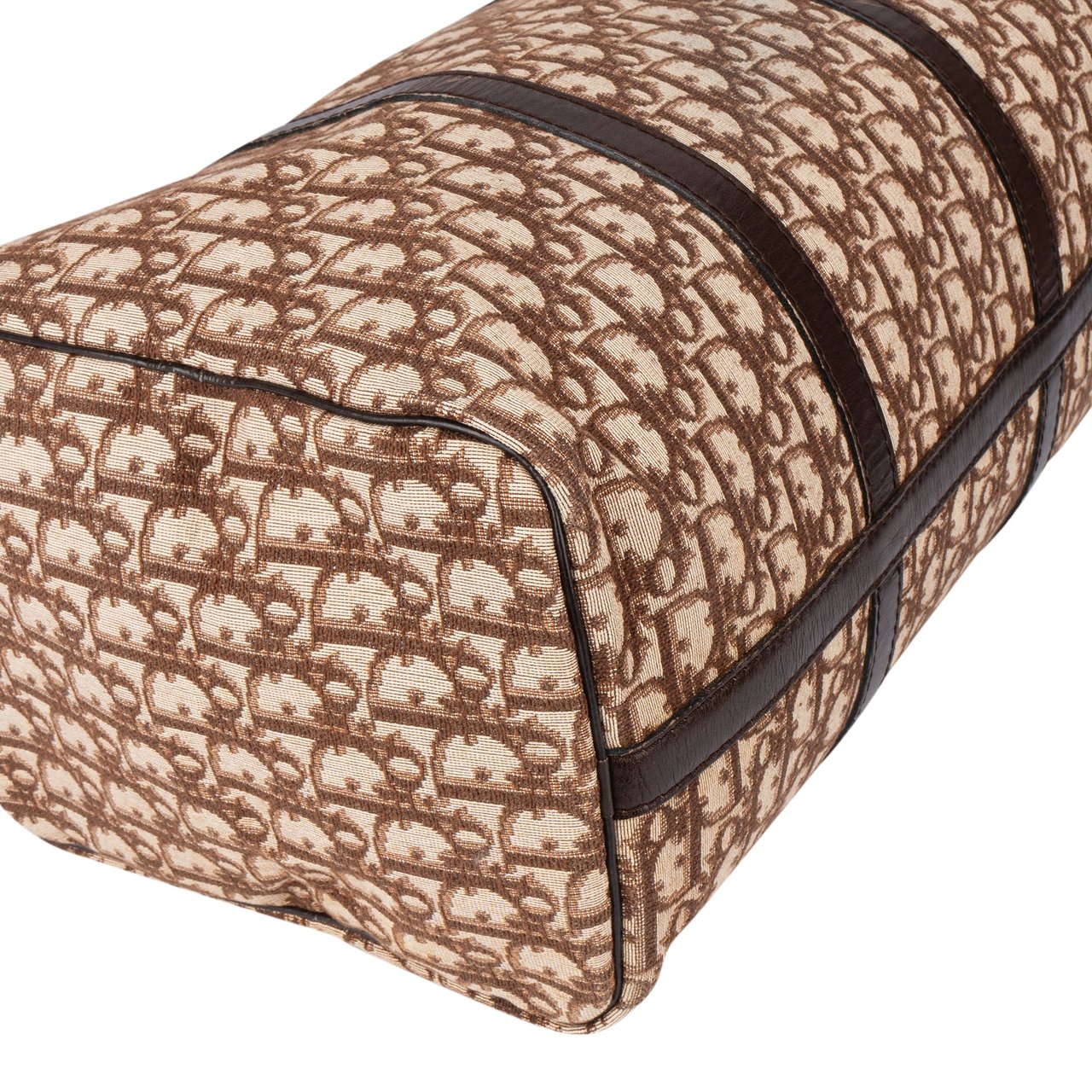 Dior Christian Dior Trotter Monogram Boston 40 Handbag Bruin