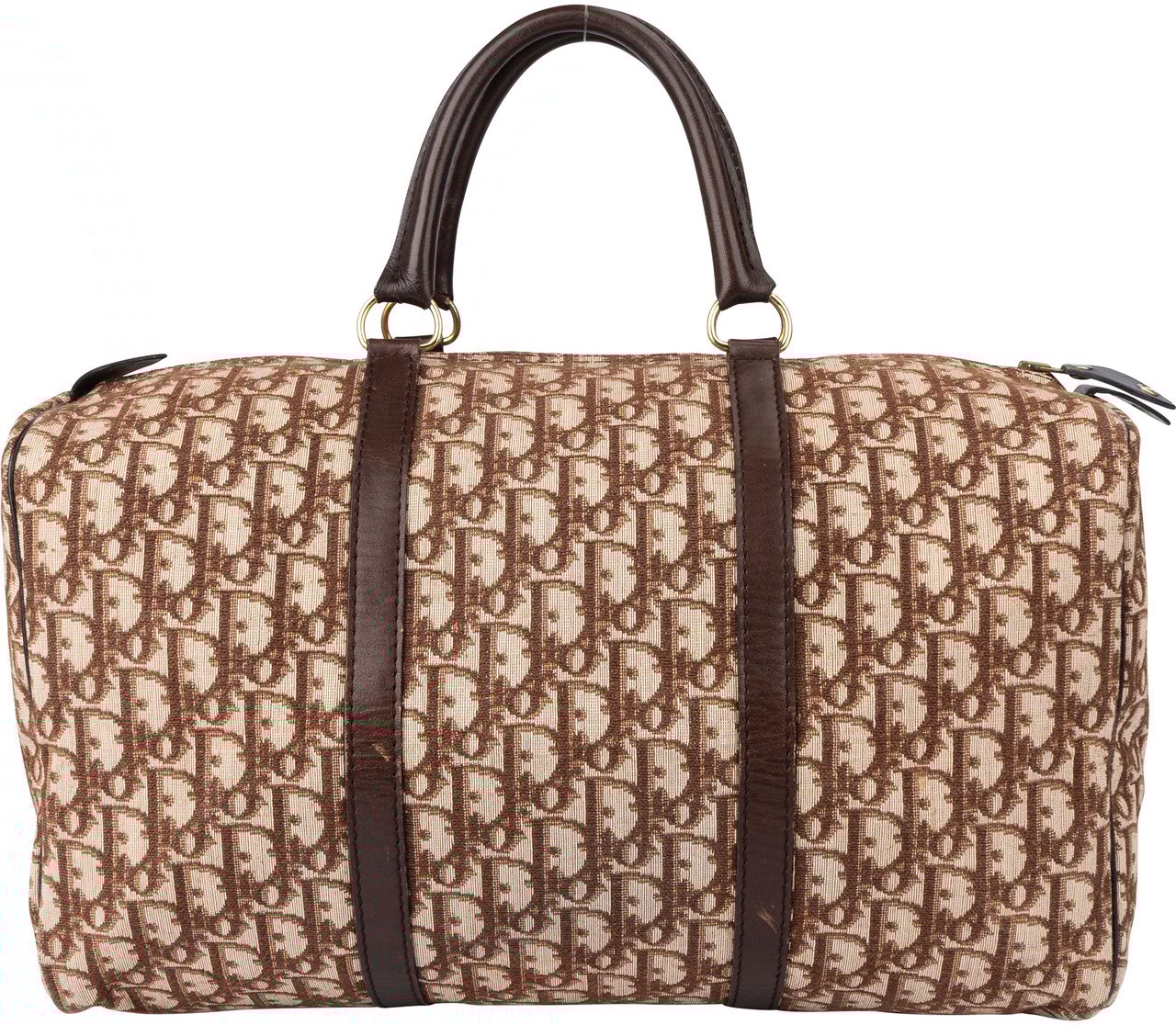 Dior Christian Dior Trotter Monogram Boston 40 Handbag Bruin