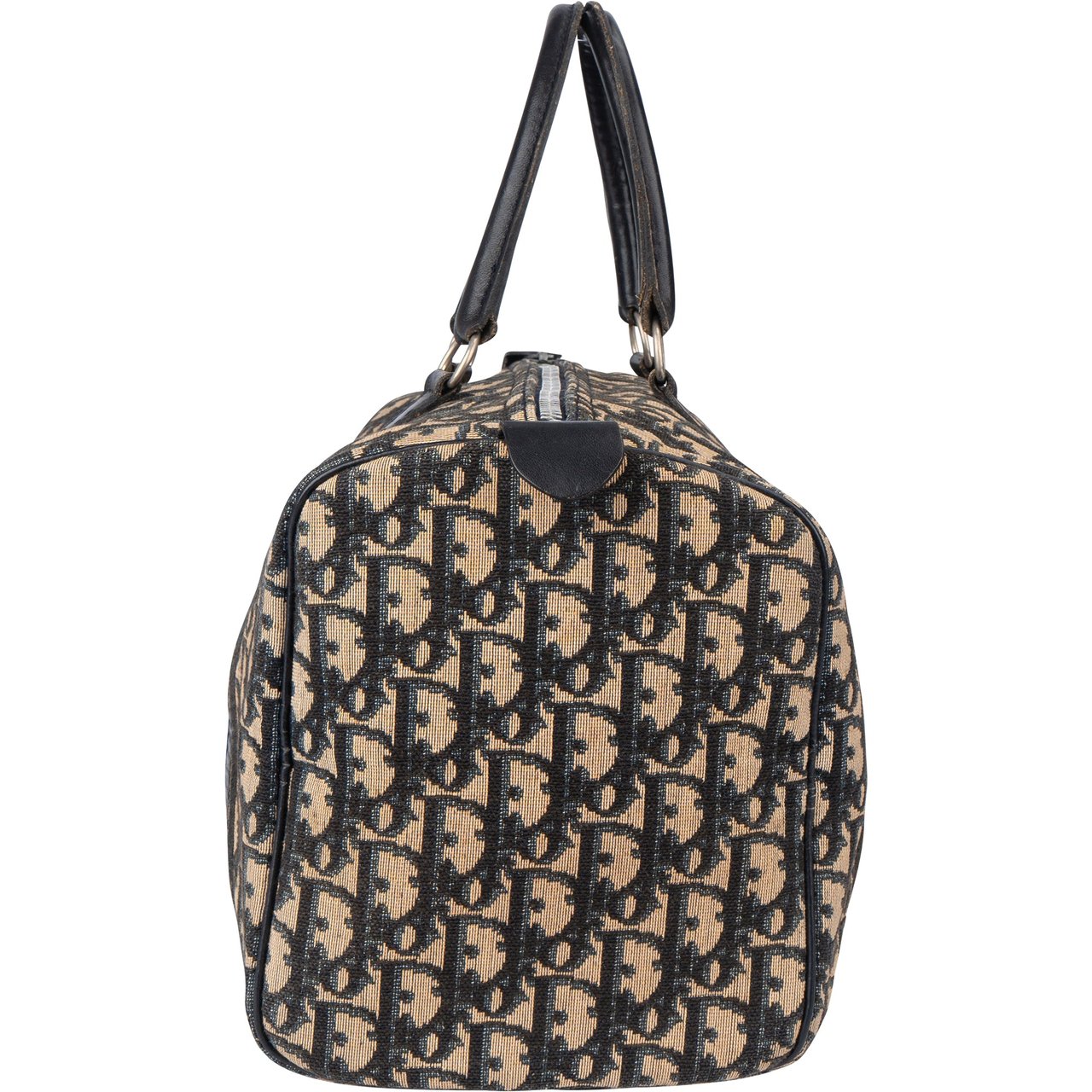 Dior Christian Dior Trotter Monogram Boston 30 Handbag Zwart