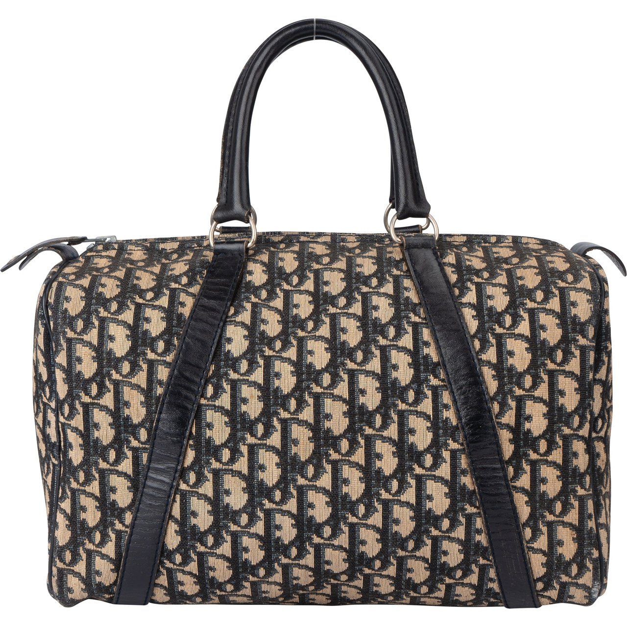 Dior Christian Dior Trotter Monogram Boston 30 Handbag Zwart