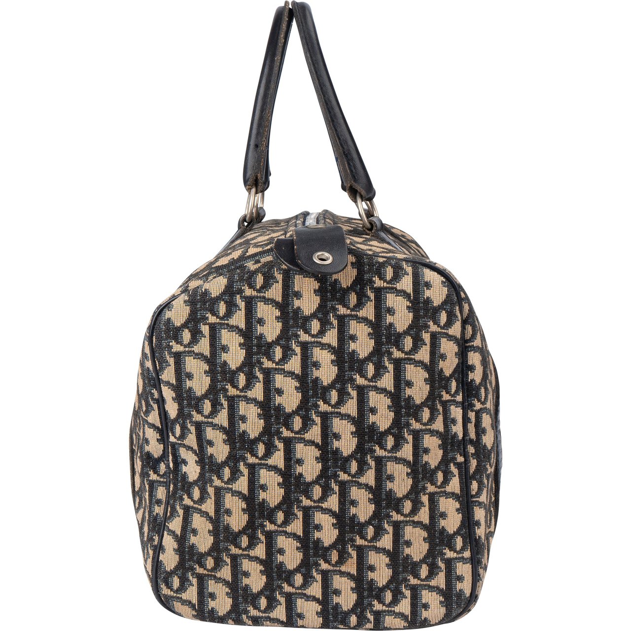 Dior Christian Dior Trotter Monogram Boston 30 Handbag Zwart