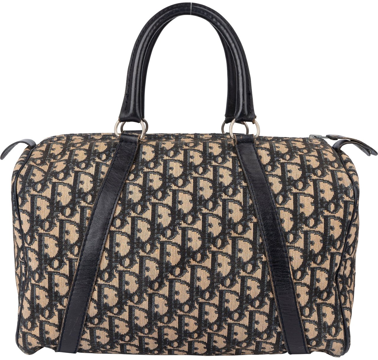 Dior Christian Dior Trotter Monogram Boston 30 Handbag Zwart