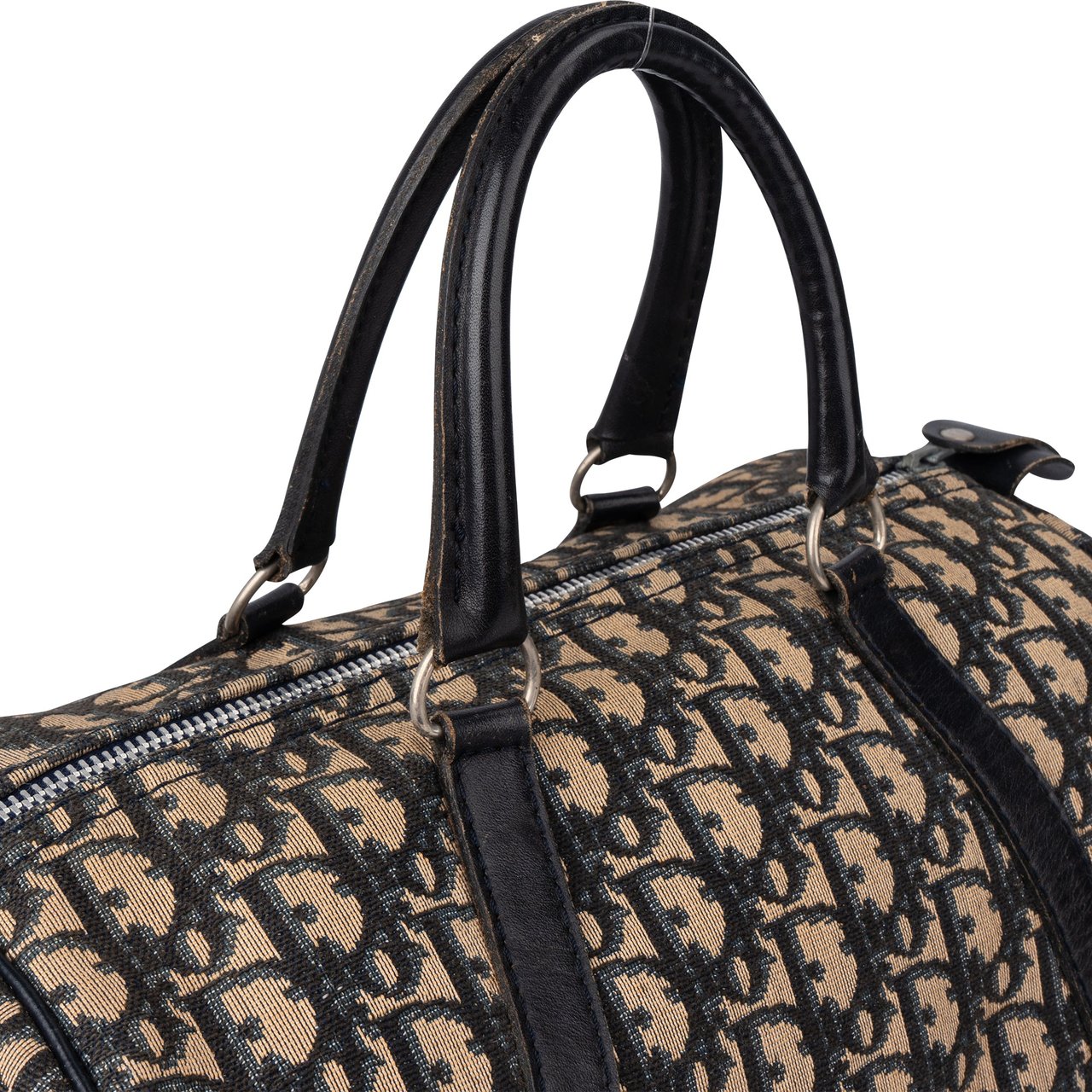 Dior Christian Dior Trotter Monogram Boston 30 Handbag Zwart